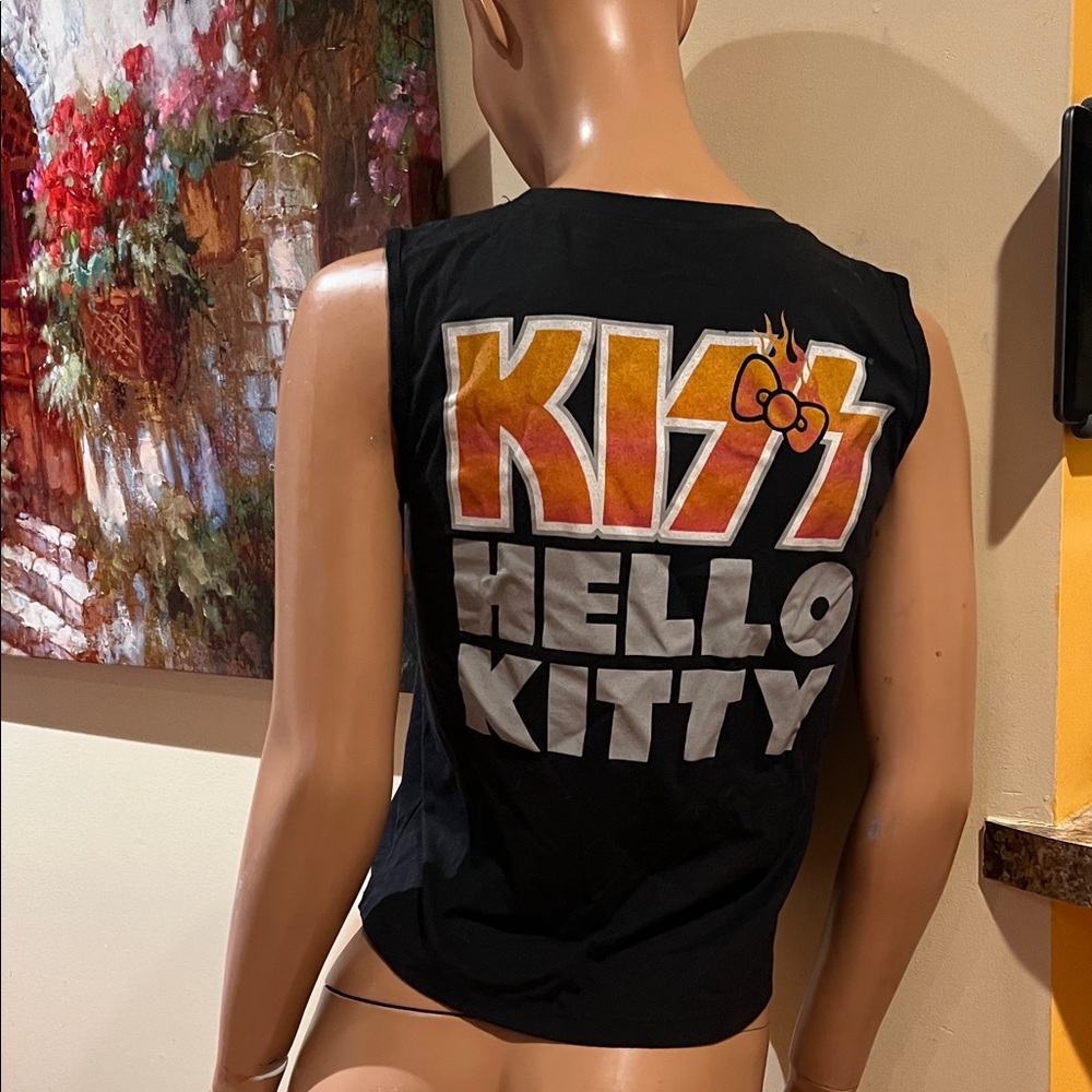 Black Hello Kitty Kiss S tank top two sided vintage - Picture 5 of 9